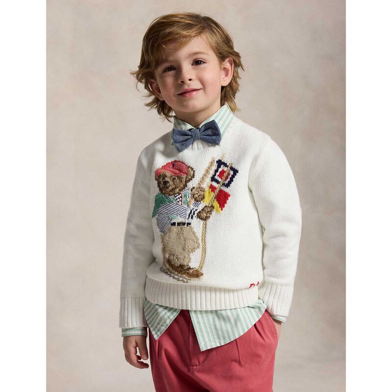 Polo Ralph Lauren Polo Bear Cotton Sweater 3-7Y image number 1